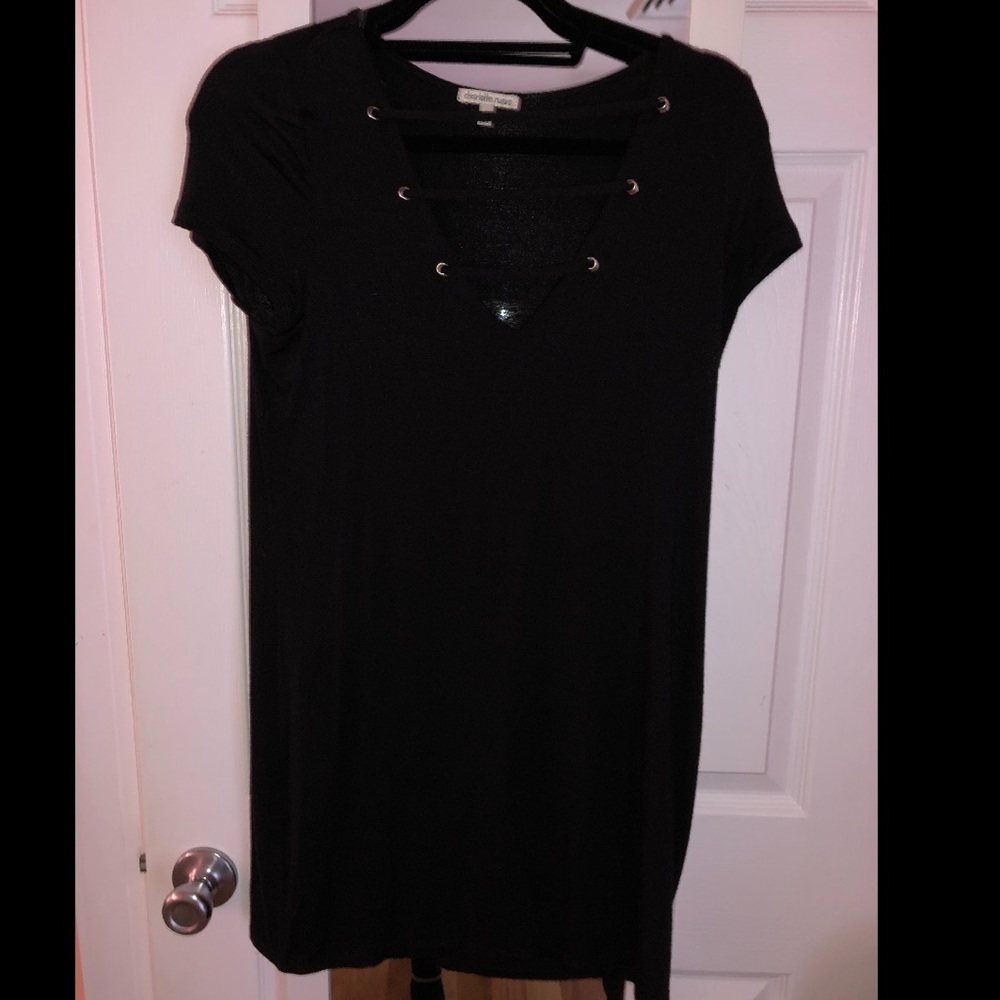 Black cross front dress Size S